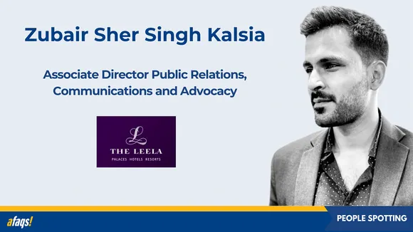 Zubair Sher Singh Kalsia joins The Leela as associate director PR, communications and advocacy