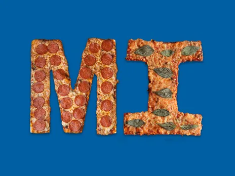 Pizza loses its round shape to form IPL team names courtesy Francesco’s Pizzeria