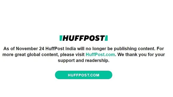 HuffPost India shuts shop; will no longer publish content from 24 November 2020…