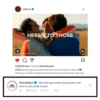 Fevicol leverages pinned comments to make messages of friendship 'stick'