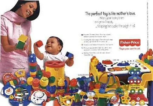The perfect toy is like mother's love. ... Helps your baby learn and grow happily.... Keeping him safe through it all.