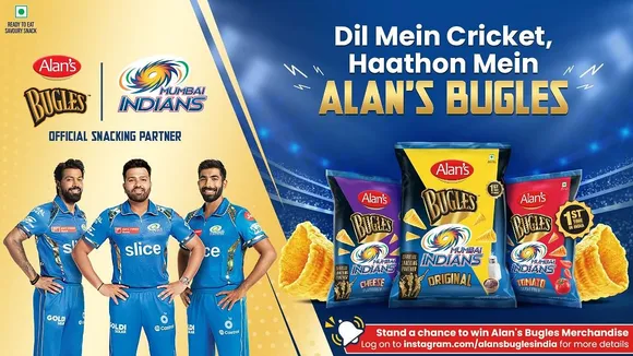 Alan's Bugles partners with Mumbai Indians as its official snacking partner for IPL 2024