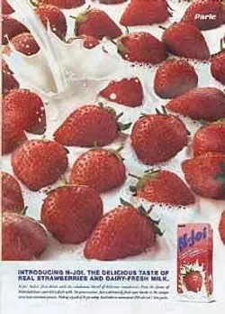 Introducing N-joi. The delicious taste of real strawberries and dairy-fresh milk.