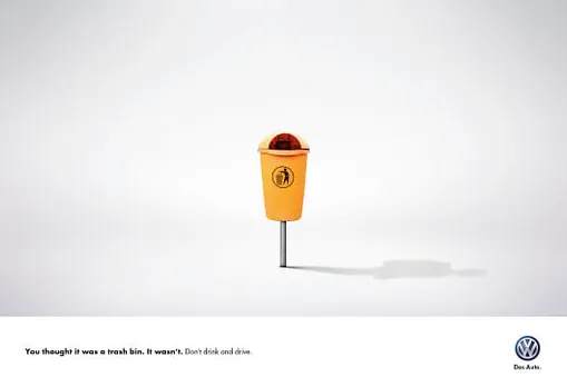 Don't drink and drive - Trash bin