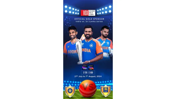 VOX India named Associate Gold Sponsor for India vs. Sri Lanka series 2024