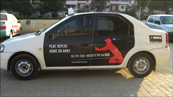 DLF IPL - Meru cab branding