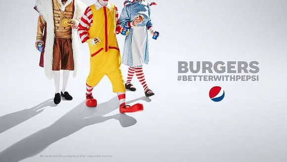 Pepsi uses hidden logos to claim it goes better with burgers than coke