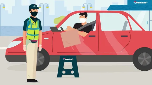 Home delivery-led pizza brand Domino’s advertises ‘drive and pick’ service