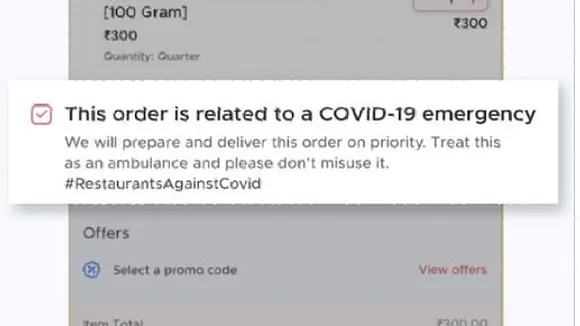 Zomato unveils ‘priority delivery for COVID emergencies’ feature on its app