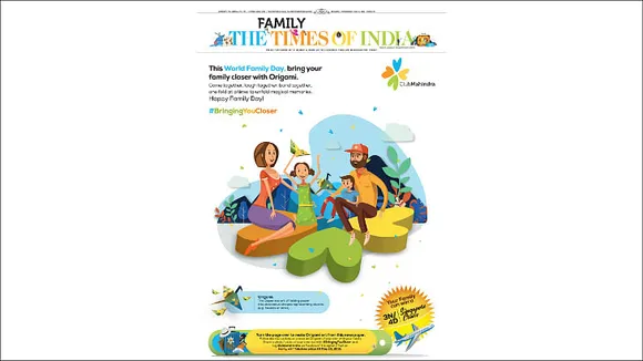 Remember Origami? Club Mahindra's print ad lures families with it...