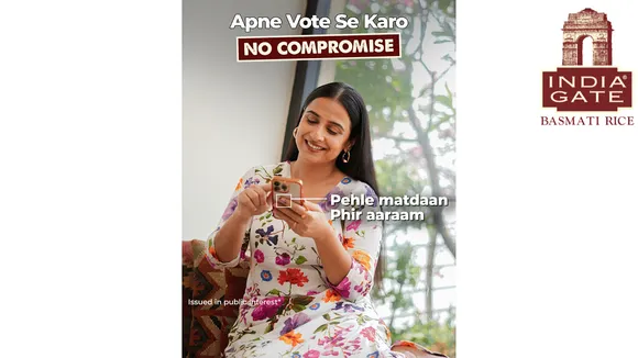 India Gate Foods and Vidya Balan collaborate on a voting awareness campaign, urging people to vote