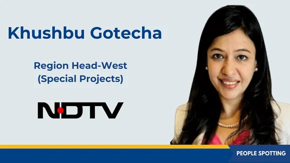 NDTV ropes in Khushbu Gotecha as the region head-west for special projects