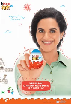 Kinder Joy appears to target parents, not kids, with this print ad