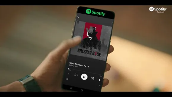 Spotify promotes free podcasts as a supplement to daily chores...