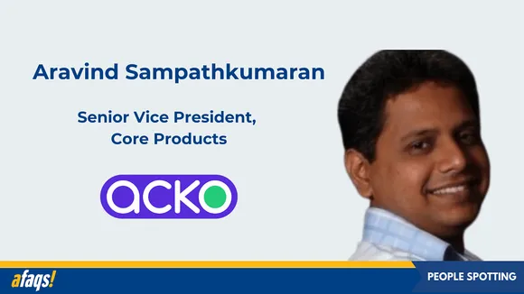 ACKO onboards Aravind Sampathkumaran as senior vice president, Core Products
