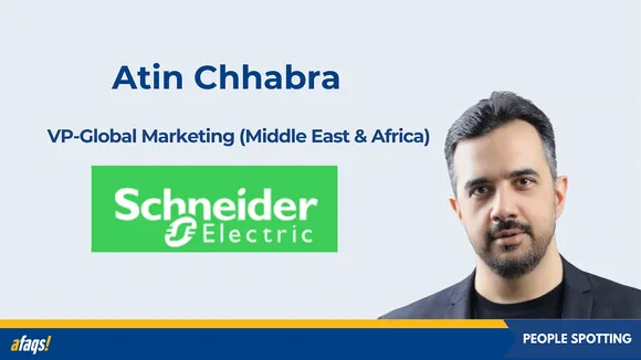 Schneider Electric names Atin Chhabra as VP of global marketing for Middle East and Africa