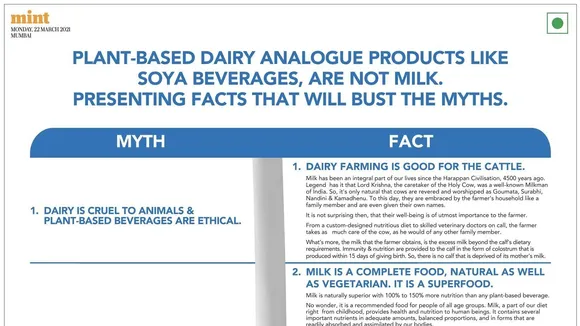 Amul’s new ‘mythbusting’ ad campaign is an offensive against non-dairy ‘milk’