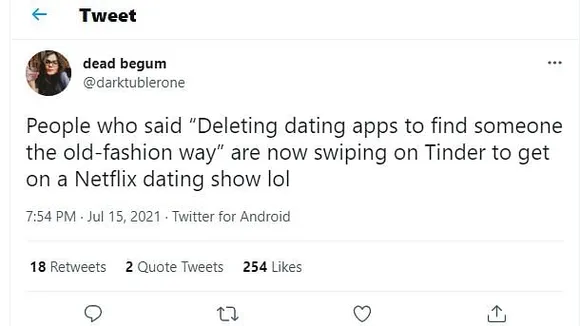 Tinder and Netflix’s new dating show gathers steam and tweets 