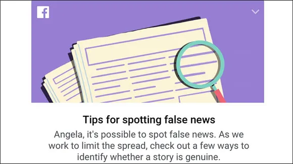 Facebook gives 10 tips to spot fake news in latest print campaign
