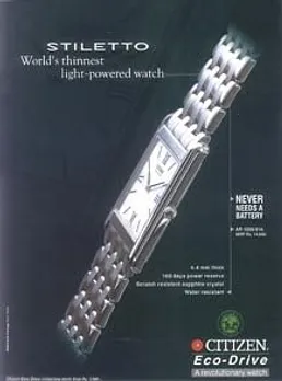 StilettoWorld's thinnest light-powered watch