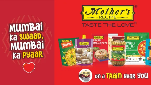 Mother's Recipe launches ‘Mumbai ka Pyaar’ campaign with Mumbai local train branding