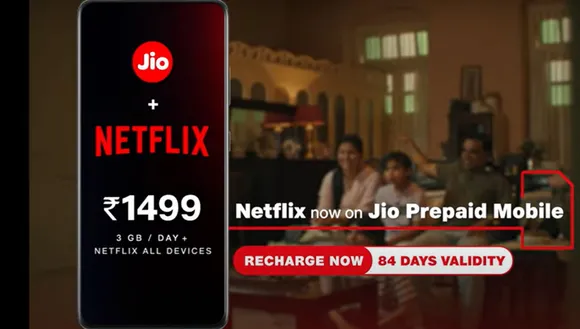 Jio launches Netflix Subscription on Prepaid Plans