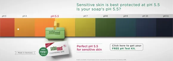 Sebamed offers free pH testing kit with its soap now
