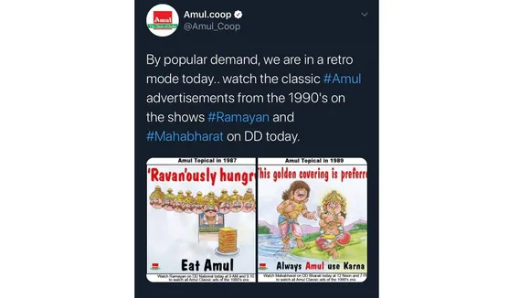 Amul brings back its ads from the 1990s