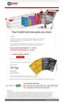 Credit Card Increased Limit Campaign