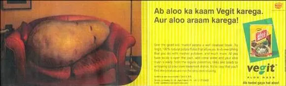 Ab aloo ka kaam Vegit karega.Aur aloo araam karega!