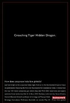 Crouching Tiger Hidden Dragon.