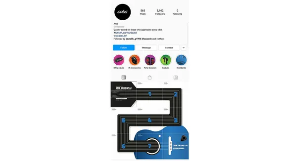 Artis converts its Instagram grid into a Sound Station