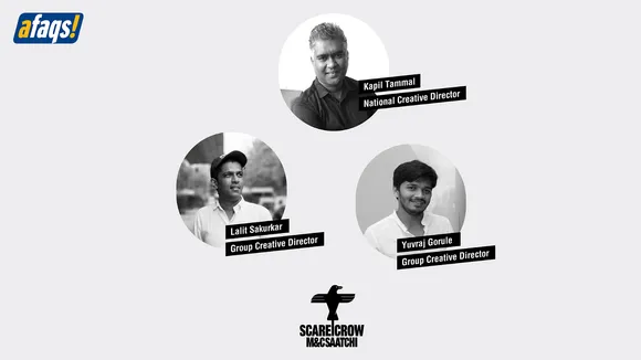 Scarecrow M&C Saatchi elevates Kapil Tammal as NCD, and Lalit Sakurkar and Yuvraj Gorule as Group Creative Directors