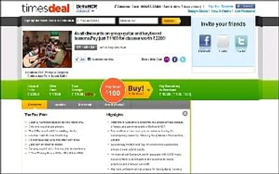 The Times of India group launches daily deals website, Timesdeal.com