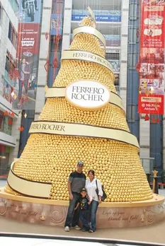 India's Biggest Ferrero Golden Pyramid