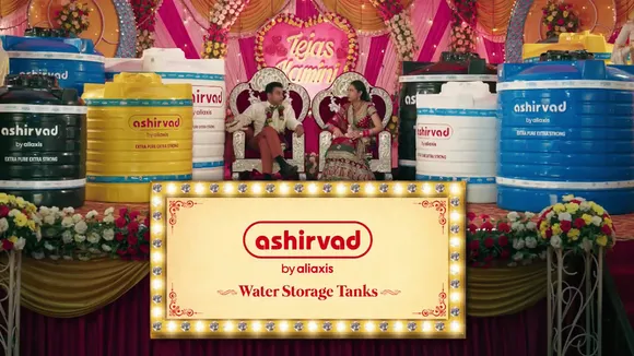 Ashirvad Pipes advertises anti-bacterial layered water storage tanks...