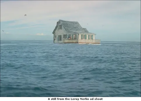 Paris-based agency BETC agency sent a house to the sea for an ad 
