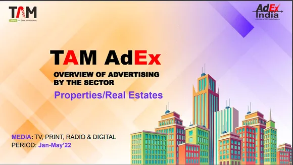 Real Estate’s TV ad volume sees 68% rise in Jan-May'22 : TAM AdEx