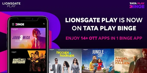 Tata Play Binge onboards Lionsgate Play, widens its OTT partnership portfolio