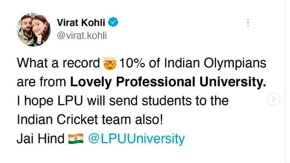 Virat Kohli’s post for Lovely Professional University lands him on a sticky wicket