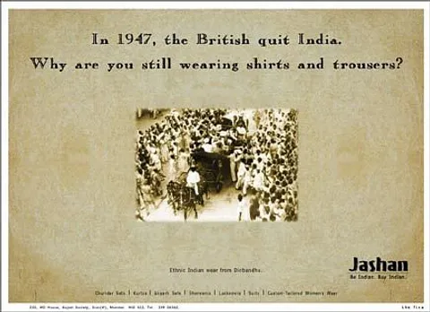 In 1947, the British quit India.Why are you still wearing shirts and trousers?