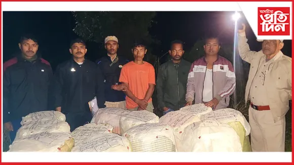 মাজবাট আৰক্ষীৰ অভিযানত নিষিদ্ধ সামগ্ৰী সহ এজনক আটক 