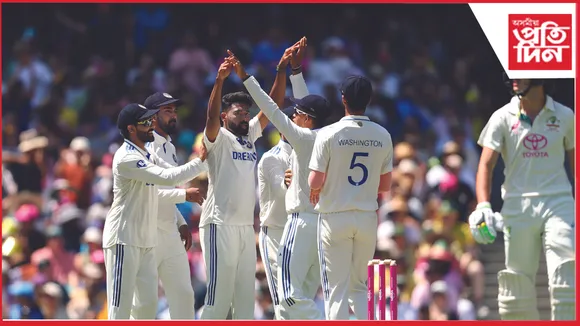 Greetings from teammates after taking wickets