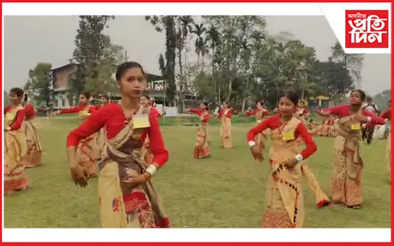 গোমোঠা নৱজ্যোতি যুৱ সমাজৰ উদ্যোগত অনুষ্ঠিত বিহু কৰ্মশালাৰ সামৰণি