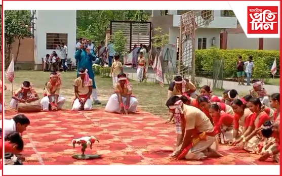 গোলাঘাটৰ গুৰুকুল গ্লৱেল একাডেমিত ৰঙালী বিহুৰ কাৰ্যসূচী উদযাপন