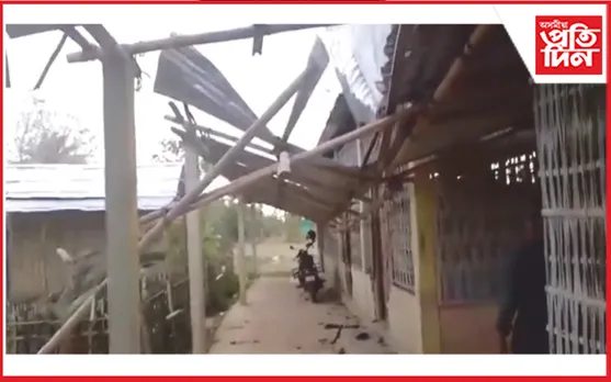 পশ্চিম কাৰ্বি আংলঙৰ জেংখাত বিধ্বংসী ধুমুহাৰ 