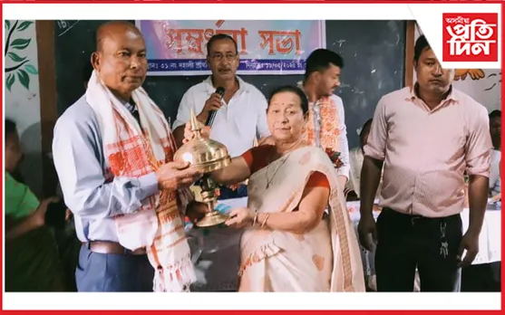 প্ৰধানশিক্ষক অনিল কলিতাৰ বিদায় সভা