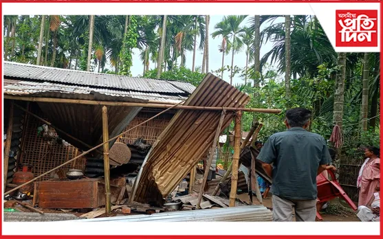 বন্যহস্তীৰ উপদ্ৰপ, ভাঙিলে কেইবাটাও বাসগৃহ