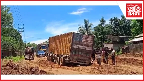 মন্ত্ৰীৰ নিৰ্দেশো নামানে অসম মালাৰ অধীনৰ পথ নিৰ্মাণ কৰা ঠিকাদাৰে