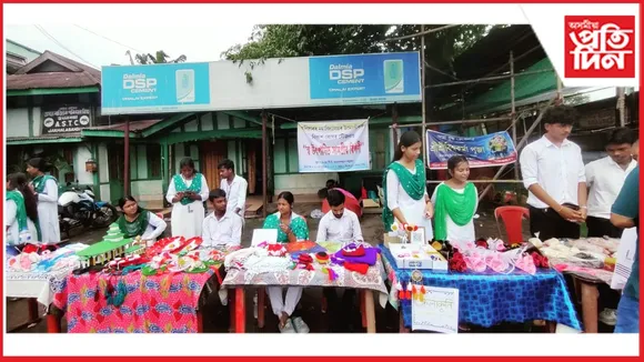 কলিয়াবৰ মহাবিদ্যালয়ৰ উদ্যোগীকৰণ আৰু বিকাশ কোষৰ সৌজন্যত জখলাবন্ধাত স্ব-উৎপাদিত সামগ্ৰীৰ বিপনী মুকলি